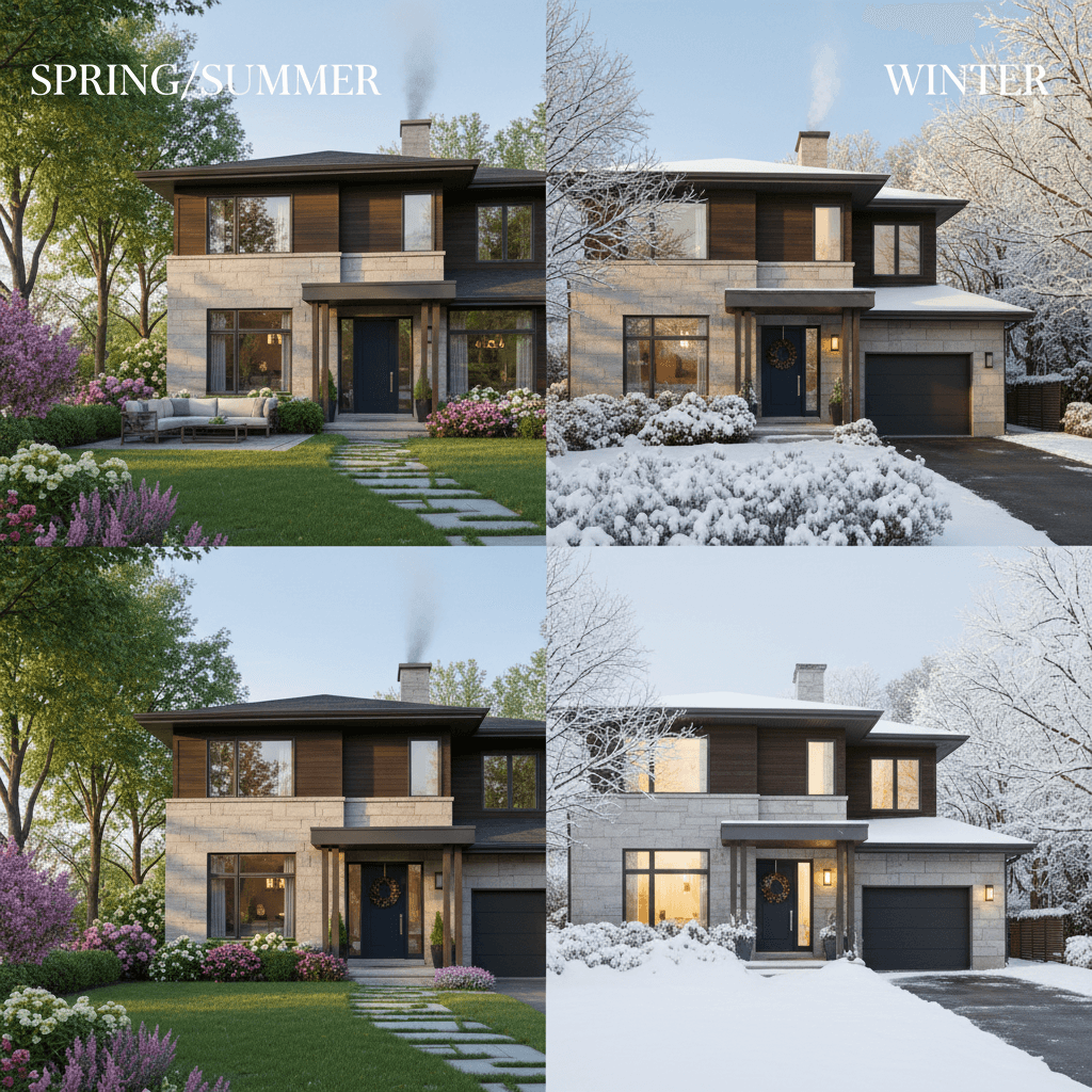 How Do You Effectively Photograph a Property During Different Seasons?