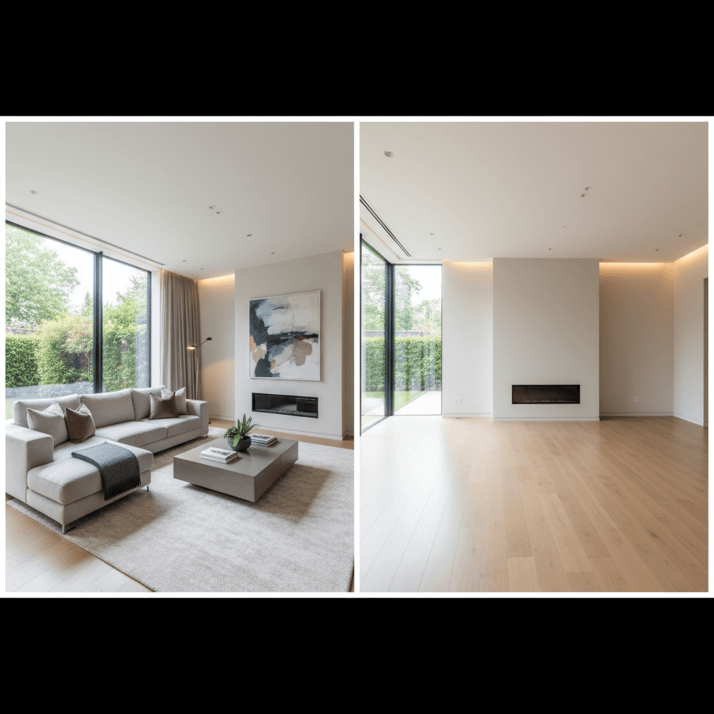 How Do You Photograph a Furnished Versus an Unfurnished Home Effectively for Real Estate Listings?