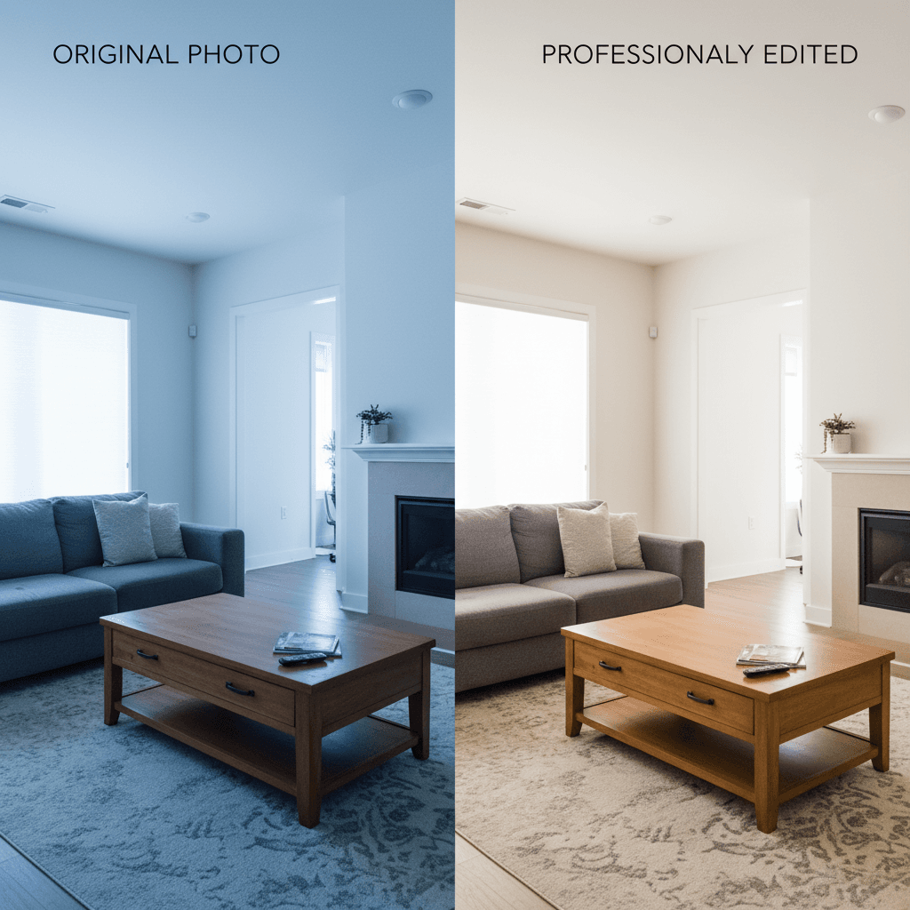 How much photo editing is acceptable for real estate listings?