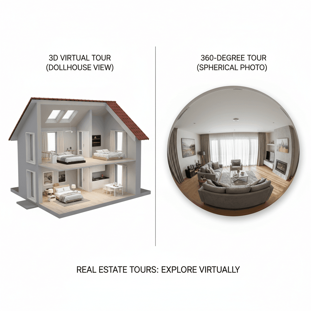 What's the Difference Between a 3D Virtual Tour and a 360-Degree Tour for Real Estate?